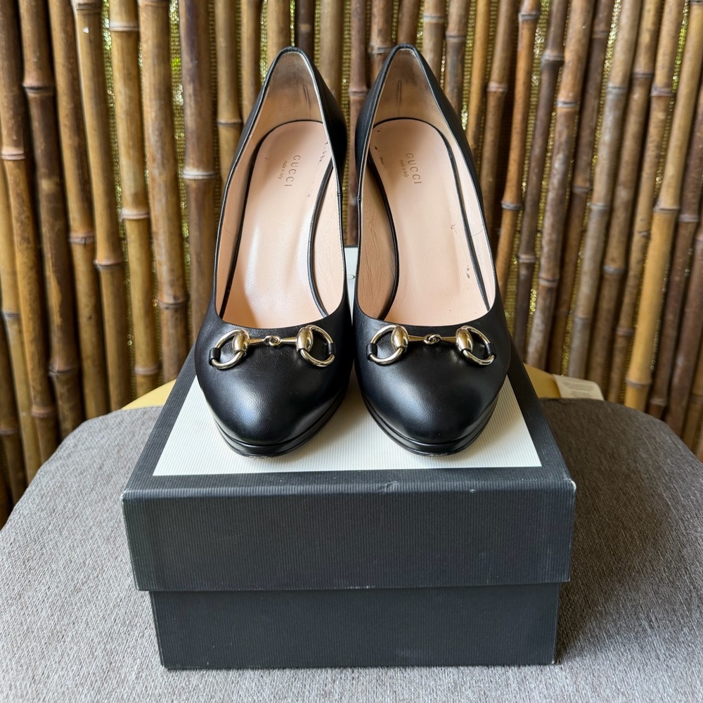GUCCI horsebit leather heels - Picture 8 of 8